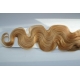 Clip in příčesek culík/cop 100% lidské vlasy 60cm vlnitý - přírodní / světlejší blond