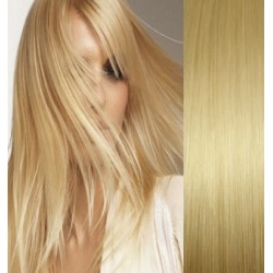 Clip in vlasy 43cm 100% lidské - REMY 70g – světlejší blond