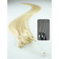 Vlasy pro metodu Micro Ring / Easy Loop / Easy Ring / Micro Loop 40cm – nejsvětlejší blond