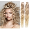 Kudrnaté vlasy pro metodu Pu Extension / Tape Hair / Tape IN 50cm - platina