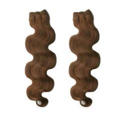 Vlnitý clip in maxi set 53cm pravé lidské vlasy – REMY 200g - SVĚTLE HNĚDÁ
