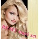 Clip in maxi set 43cm pravé lidské vlasy - REMY 140g - nejsvětlejší blond