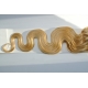 Clip in příčesek culík/cop 100% lidské vlasy 50cm vlnitý - nejsvětlejší blond